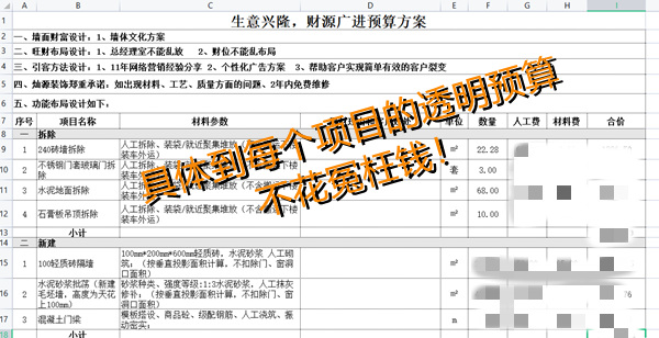 南寧辦公室裝修公司—燦源裝飾報(bào)價清單