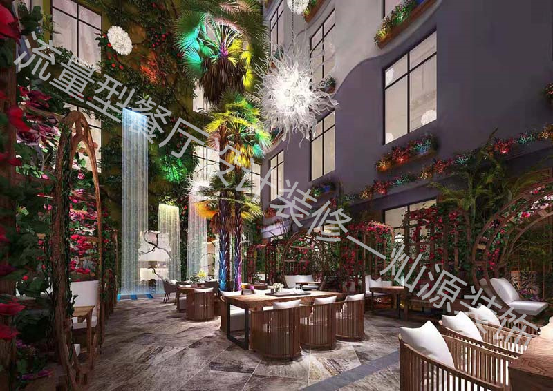 水泥工業(yè)風餐廳設計裝修效果圖—燦源裝飾