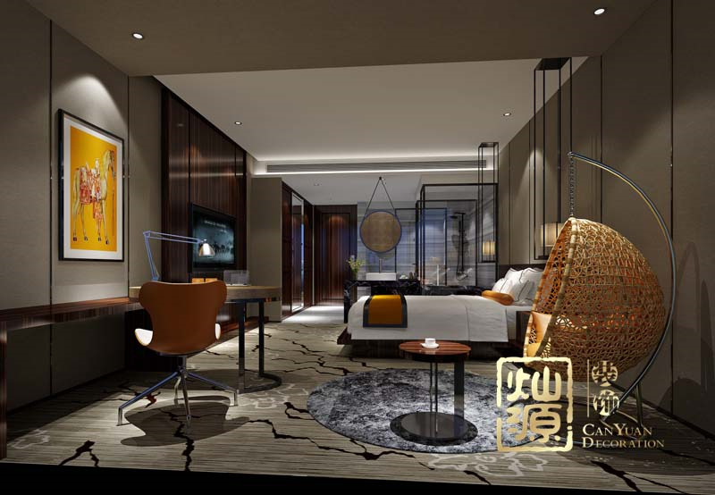 南寧主題酒店設(shè)計裝修效果圖—燦源裝飾