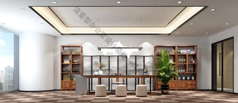 木倫思南寧辦公室設(shè)計裝修效果圖—燦源裝飾